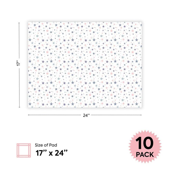Hand-E Playful Baby Disposable Changing Pads - Stars Print - Elvoros