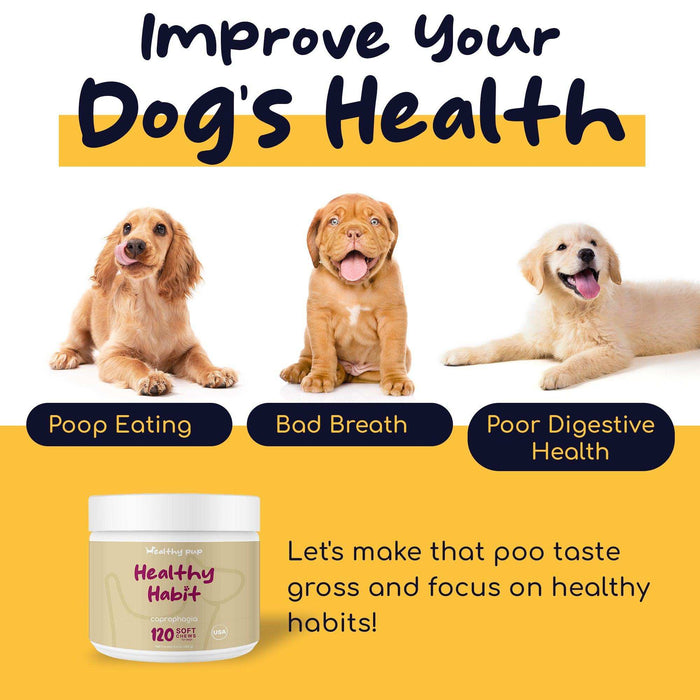 Healthy Pup Healthy Habit Coprophagia Supplement for Dogs - Elvoros