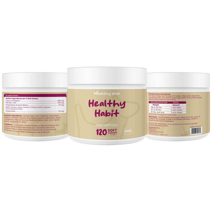 Healthy Pup Healthy Habit Coprophagia Supplement for Dogs - Elvoros