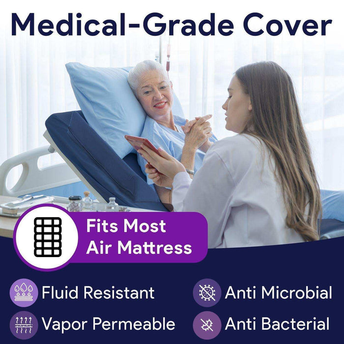 ProHeal Hospital Bed Cover With Defined Bed Rail For Air Mattress - Elvoros