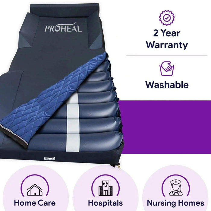 ProHeal Hospital Bed Cover With Defined Bed Rail For Air Mattress - Elvoros