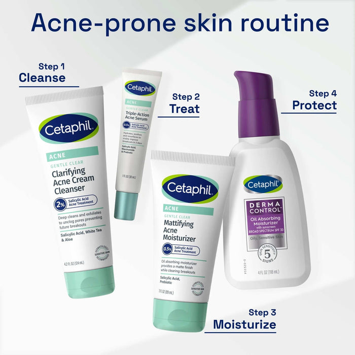 Cetaphil Gentle Clear Clarifying Acne Cream Cleanser - 4.2 oz