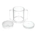 2 Handed Spillproof Clear Mug with 2 Lids