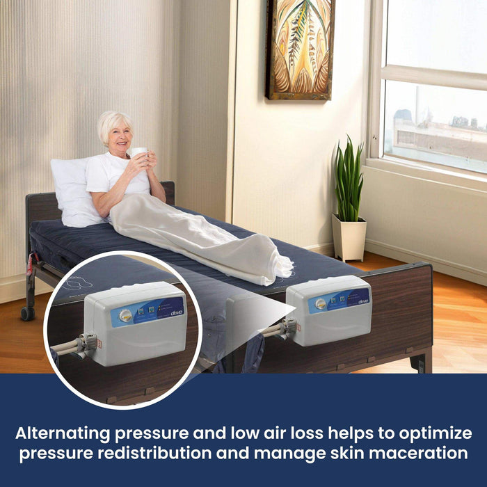Drive Medical Med-Aire Assure 5" Air + 3" Foam Alternating Pressure Low Air Loss - Elvoros