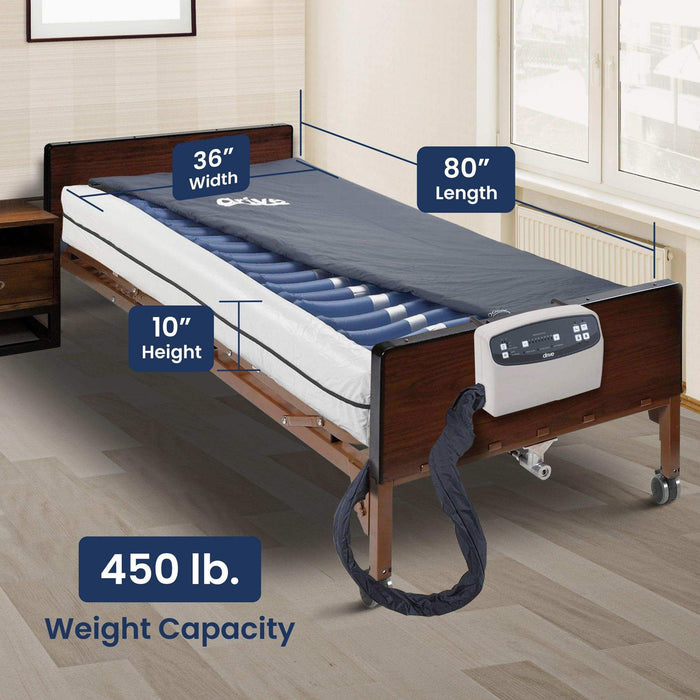 Drive Medical Med Aire Plus Defined Perimeter Low Air Loss Mattress - 8" - Elvoros