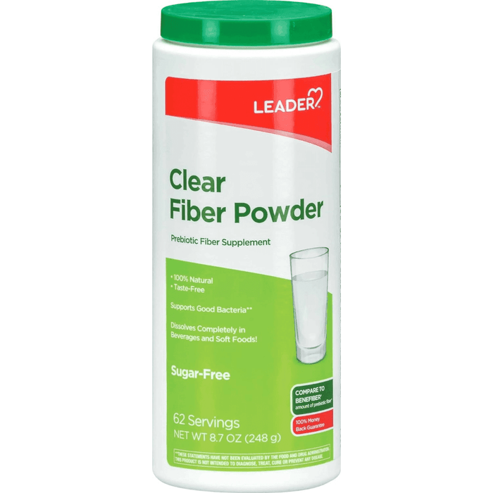 Leader Clear Prebiotic Fiber Supplement Powder - 8.6 oz