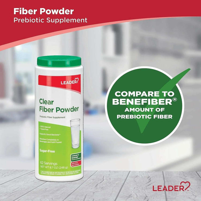 Leader Clear Prebiotic Fiber Supplement Powder - 8.6 oz
