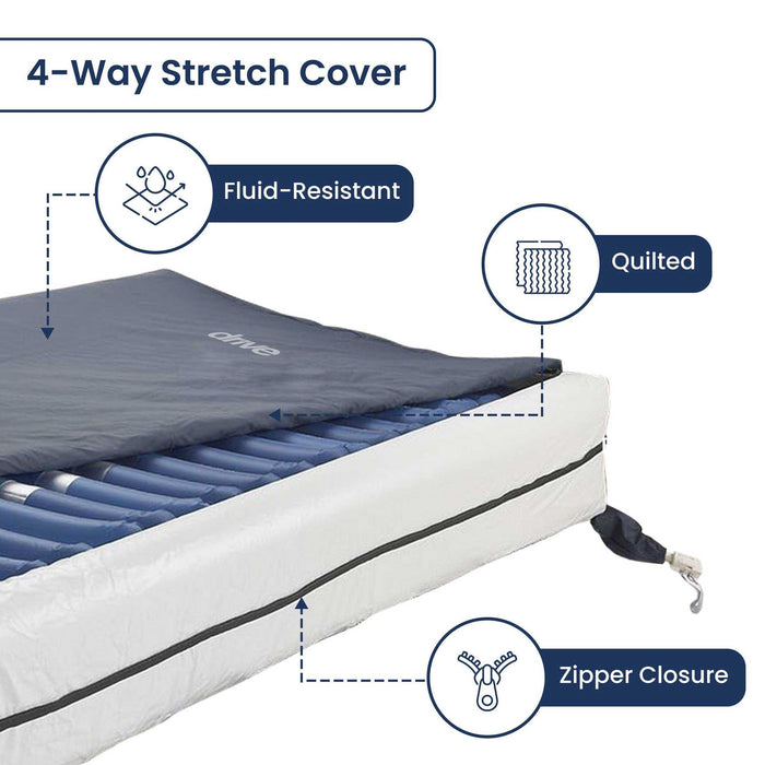 Drive Medical Med Aire Plus Defined Perimeter Low Air Loss Mattress - 8" - Elvoros