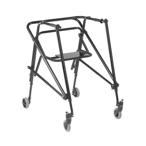 Drive Medical Nimbo 2G Lightweight Posterior Walker w/ Seat Black - XL - Elvoros