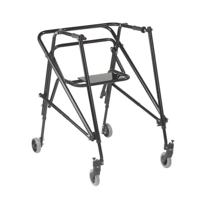 Drive Medical Nimbo 2G Lightweight Posterior Walker w/ Seat Black - XL - Elvoros
