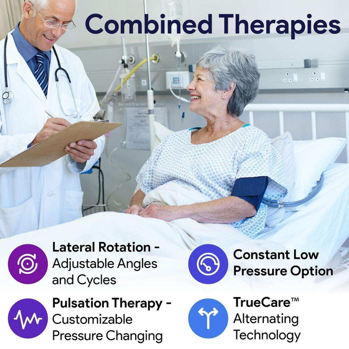 Lateral Low Air Loss Alternating Pressure Pulsation Mattress - 42"x80"x8"/11" - Elvoros