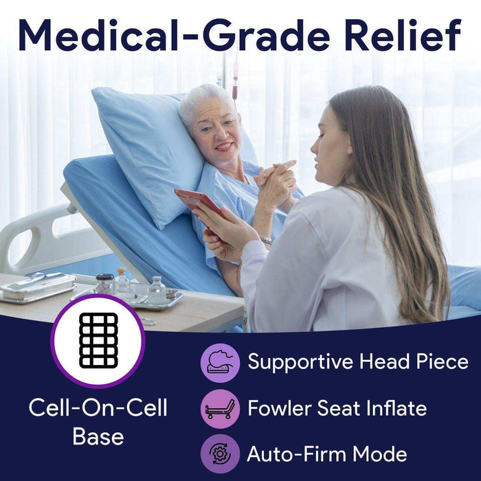 ProHeal Low Air Loss Alternating Pressure Bariatric Mattress - Air Rails - 42"x80"x8/11" - Elvoros