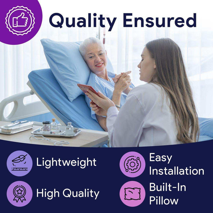 Low Air Loss Alternating Pressure Mattress -3" Fiber Base, Rails - 36"x80"x8/11" - Elvoros