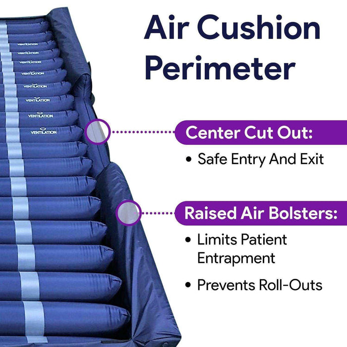 ProHeal Low Air Loss Alternating Pressure Mattress Air Rails Cell-On-Cell - 36"x80"x8/11" - Elvoros