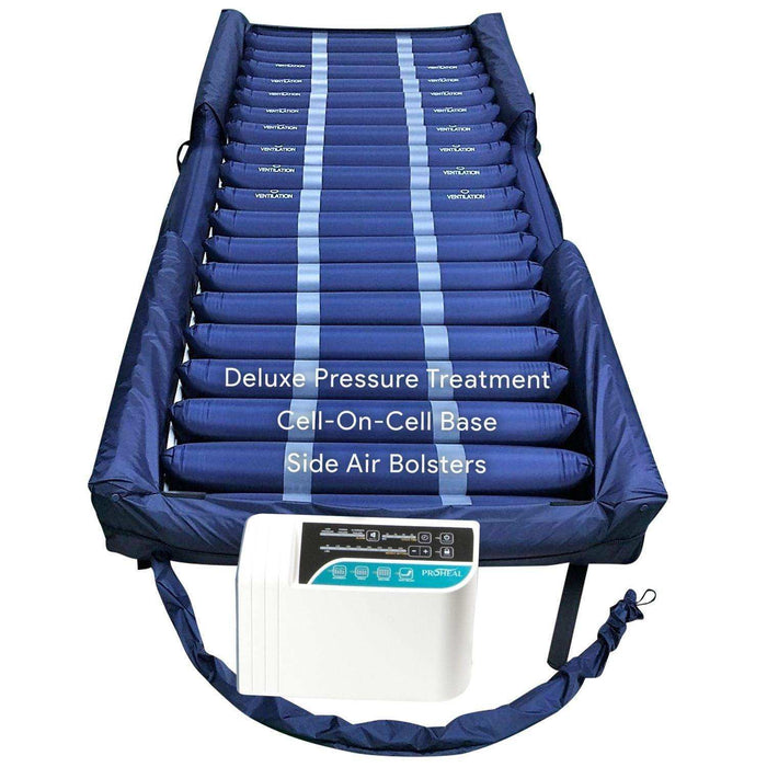 Low Air Loss Alternating Pressure Mattress, Air Rails, Cell-On-Cell -36x80x8/11" - Elvoros