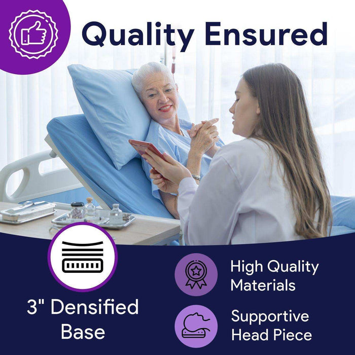 Low Air Loss Alternating Pressure Mattress, Digital, 3" Fiber Base, 36"x80"x8" - Elvoros