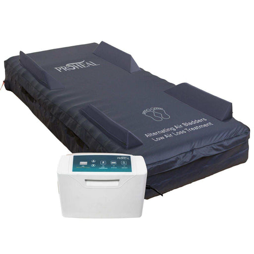 Low Air Loss Alternating Pressure Mattress With Rails - 36"x80"x8/11" - Elvoros