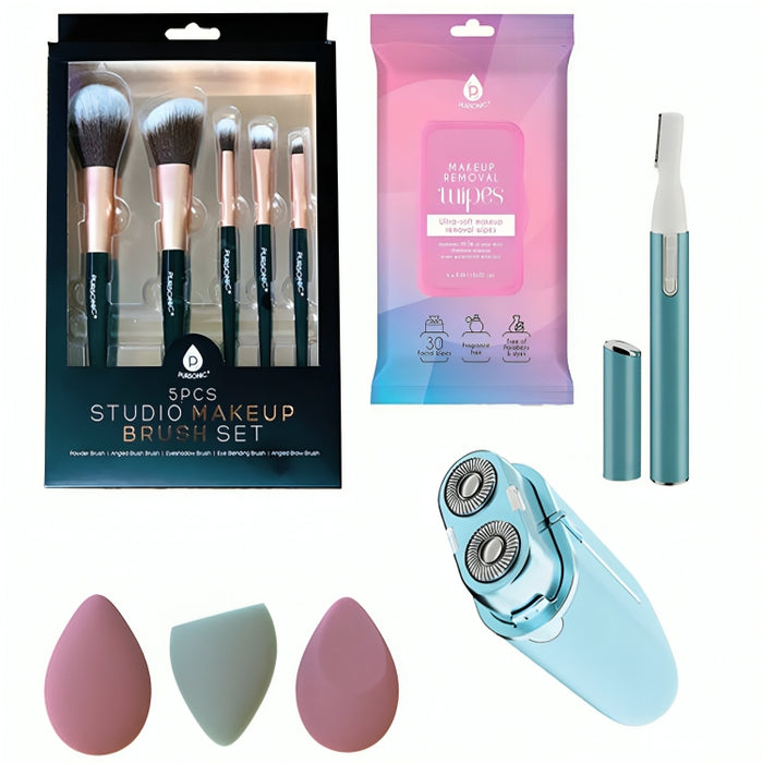 Pursonic Beauty & Grooming Bundle - Hair Removal, Makeup & Skincare Essentials