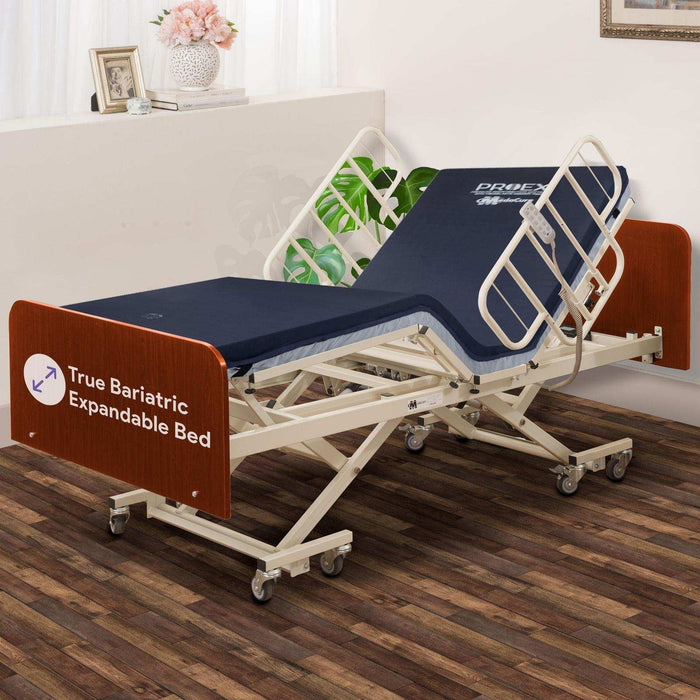 Medacure Adjustable Bariatric Hospital Bed - 750lbs Cap - Elvoros
