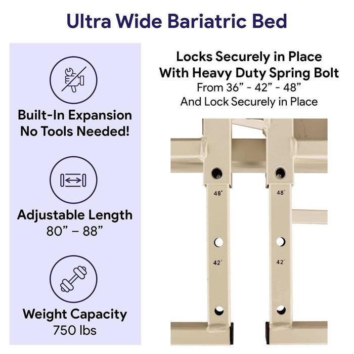 Medacure Adjustable Height Bariatric Hospital Bed & Built in Scale - Elvoros