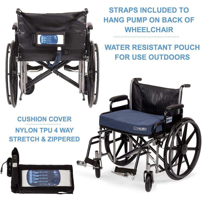 Medacure Alternating Pressure Wheelchair Cushion w/ Low Air Loss - Elvoros