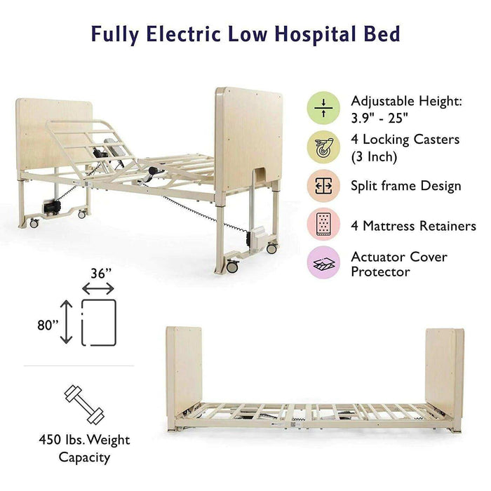 Medacure Super Low Full Electric Hospital Bed - Elvoros