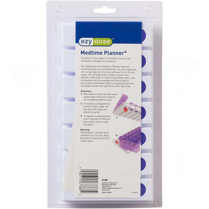 Ezy Dose Weekly 4 Times-A-Day Medication Organizer Medium