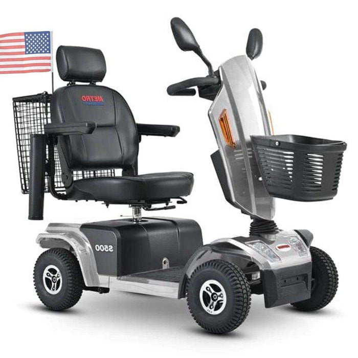Metro Mobility S500 Series 4-Wheel Heavy Duty Travel Mobility Scooter - Elvoros