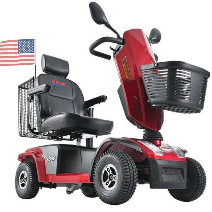 Metro Mobility S500 Series 4-Wheel Heavy Duty Travel Mobility Scooter - Elvoros