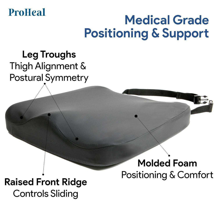 Molded Foam Bariatric Seat Cushion - Pressure Sensitive For Superior Support - Elvoros