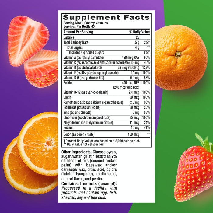 Vitafusion Multi+ Immune Support Gummy Multivitamins Tangerine + Strawberry