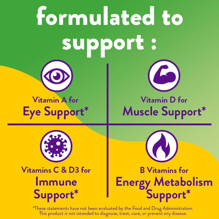 Vitafusion Multi+ Energy Multi-Vitamins Gummy Raspberry + Black Tea