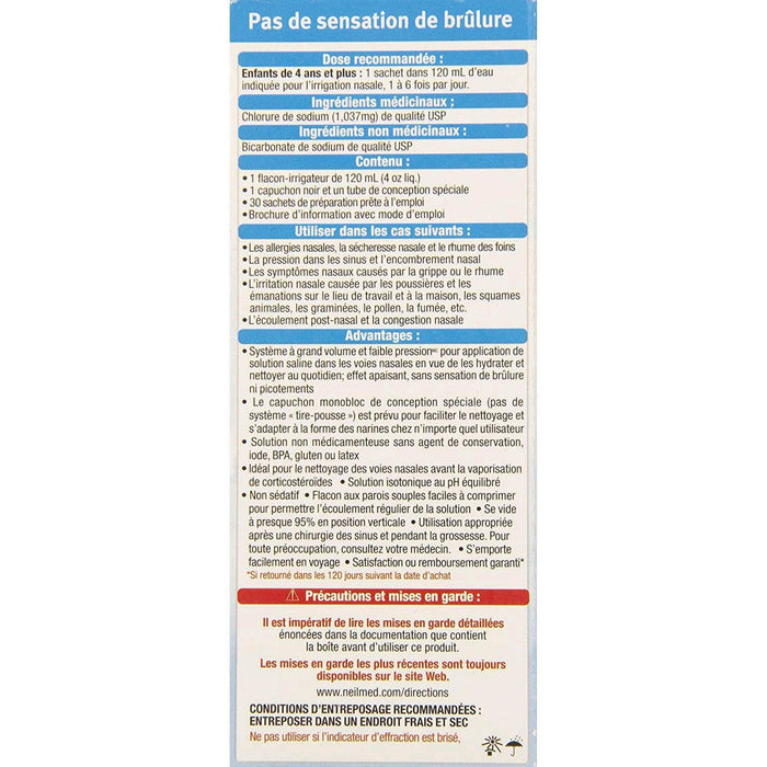 NeilMed Sinus Rinse Kids Starter Kit, One Squeeze Bottle - 30 Premixed Packets - Elvoros