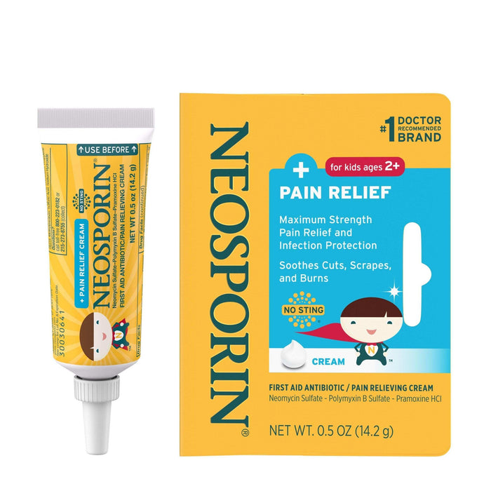 Neosporin First Aid Antibiotic and Pain Relief Cream For Kids - .5oz - Elvoros