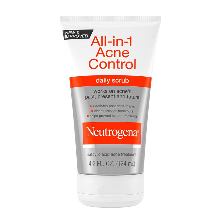 Neutrogena All-in-One Acne Control Daily Scrub - 4.2oz - Elvoros