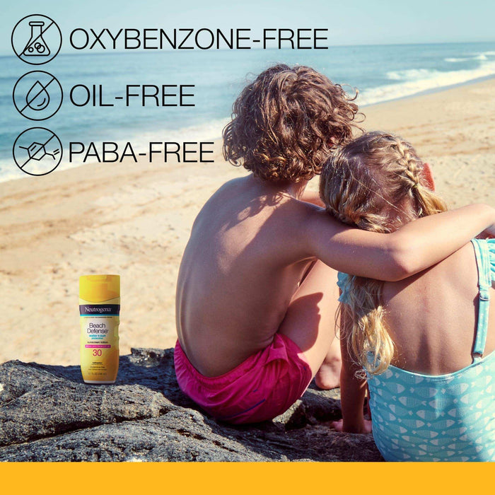 Neutrogena Beach Defense Water + Sun Protection Sunscreen Lotion SPF 30 - 6.7 fl oz - Elvoros