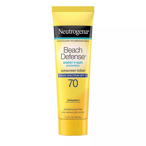 Neutrogena Beach Defense Water + Sun Protection Sunscreen Lotion SPF 70 - 1 fl oz - Elvoros