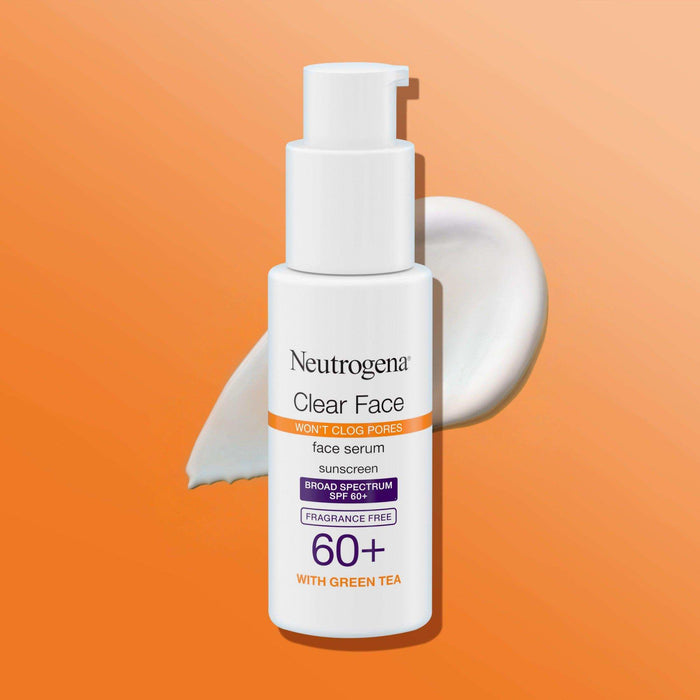 Neutrogena Clear Face Serum Sunscreen Lotion with Green Tea SPF 60+ - 50ml - Elvoros