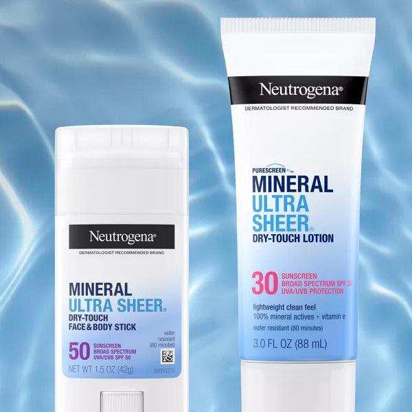 Neutrogena Mineral Ultra Sheer Dry-Touch SPF 30 Sunscreen Lotion - 3 fl oz - Elvoros