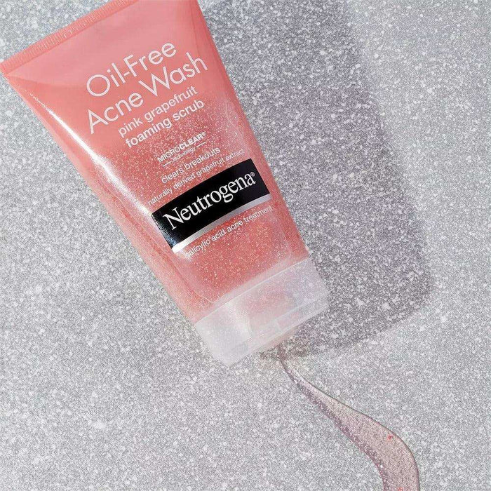 Neutrogena Oil-Free Acne Wash Pink Grapefruit Foaming Scrub - 6.7 oz. - Elvoros