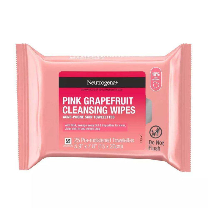 Neutrogena Pink Grapefruit Oil-Free Cleansing Wipes - 25 ct. - Elvoros