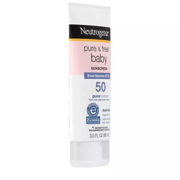 Neutrogena Pure & Free Baby Sunscreen Lotion Broad Spectrum SPF 50 - 3oz - Elvoros