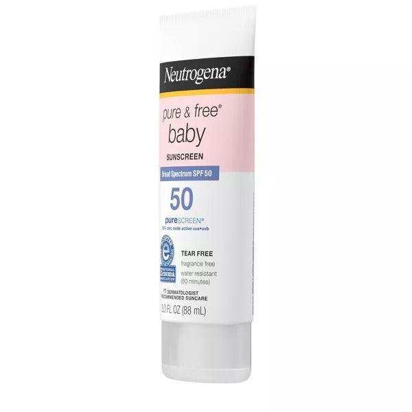 Neutrogena Pure & Free Baby Sunscreen Lotion Broad Spectrum SPF 50 - 3oz - Elvoros