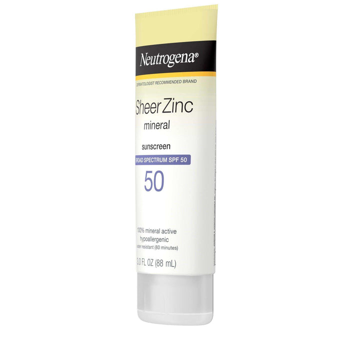 Neutrogena Sheer Zinc Dry-Touch Sunscreen Lotion SPF 50 - 3 fl oz - Elvoros