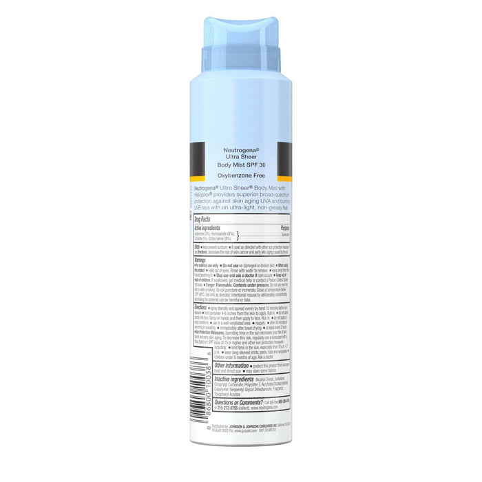 Neutrogena Ultra Sheer Lightweight Sunscreen Body Mist Spray SPF 30 - 5oz - Elvoros