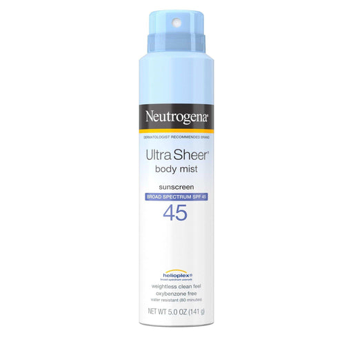 Neutrogena Ultra Sheer Lightweight Sunscreen Body Mist Spray SPF 45 - 5oz - Elvoros