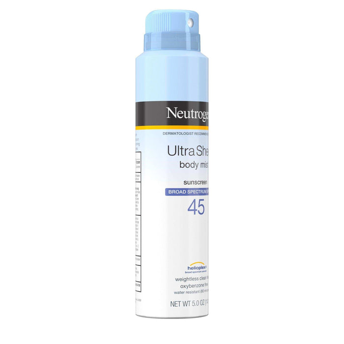 Neutrogena Ultra Sheer Lightweight Sunscreen Body Mist Spray SPF 45 - 5oz - Elvoros