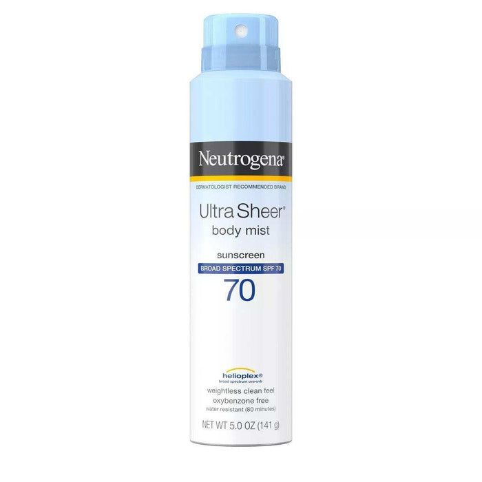 Neutrogena Ultra Sheer Lightweight Sunscreen Body Mist Spray SPF 70 - 5oz - Elvoros