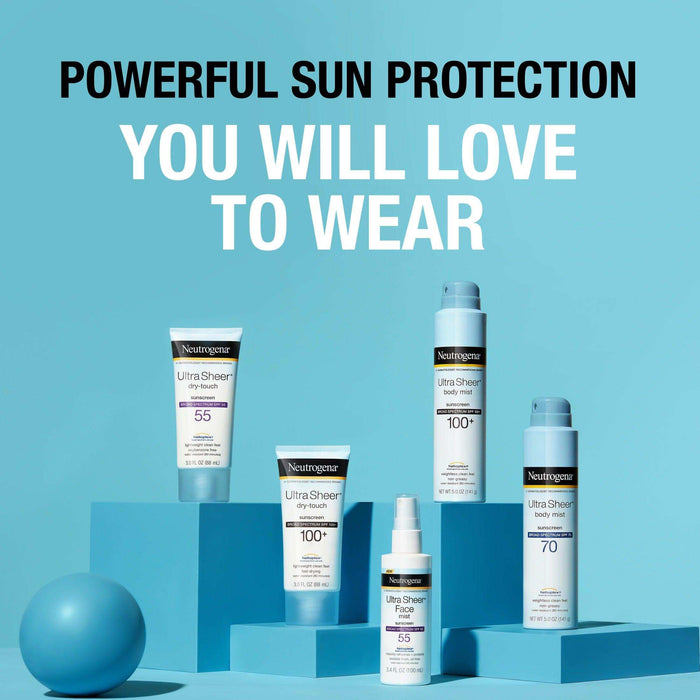 Neutrogena Ultra Sheer Lightweight Sunscreen Body Mist Spray SPF 70 - 5oz - Elvoros