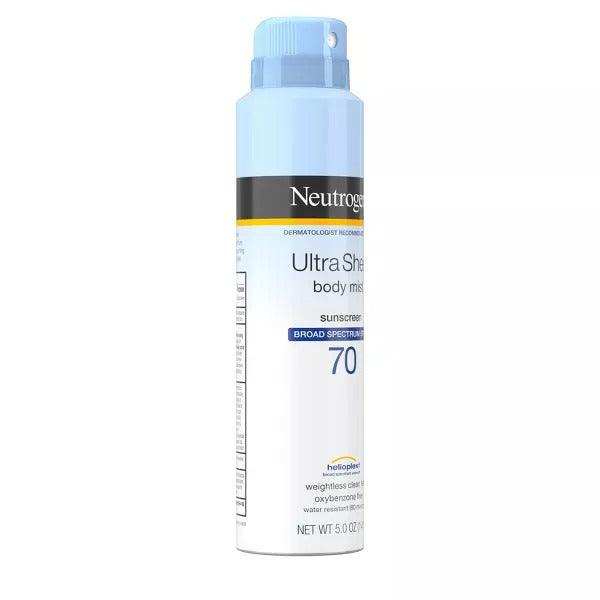 Neutrogena Ultra Sheer Lightweight Sunscreen Body Mist Spray SPF 70 - 5oz - Elvoros